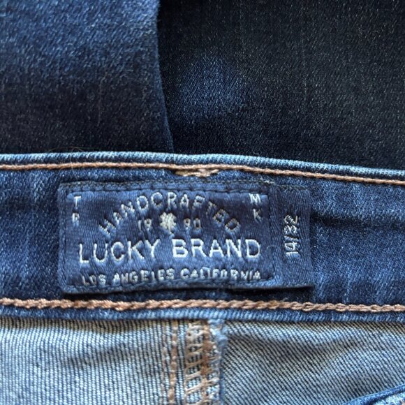 Lucky Brand Women's AVA Skinny Jeans Sz 14 / 32 x 28 Five Pocket Zip Up Raw Hem - Picture 8 of 10